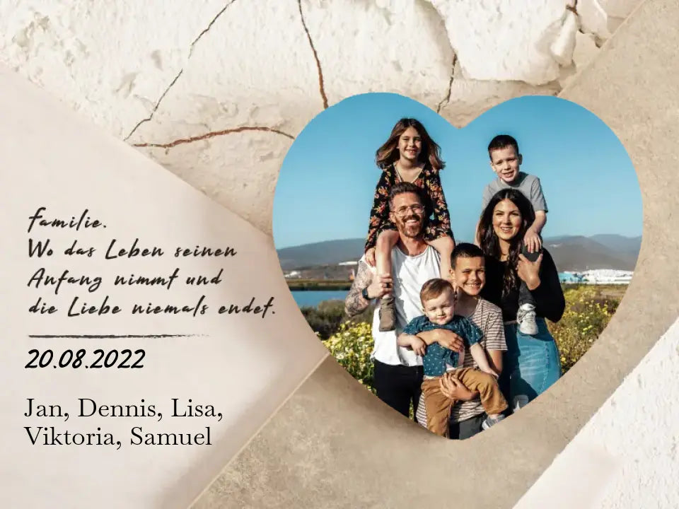 "Familienherz" auf Poster/Leinwand