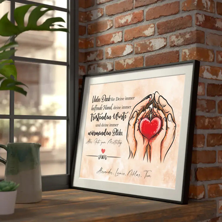 "Herz in Händen" auf Poster/Leinwand