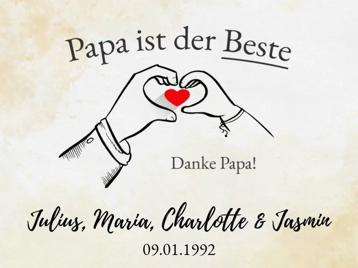 "Papa ist der Beste" auf Poster/Leinwand