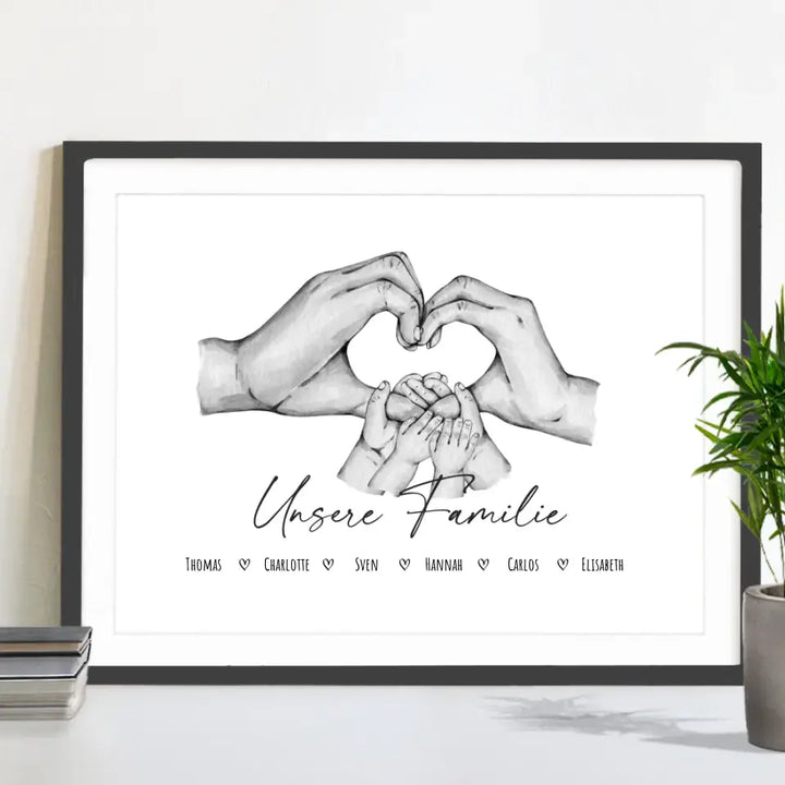 "Familien Hände" auf Poster/Leinwand