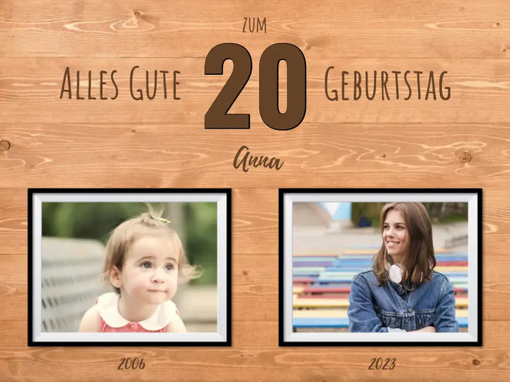 "Endlich 20" auf Poster/Leinwand