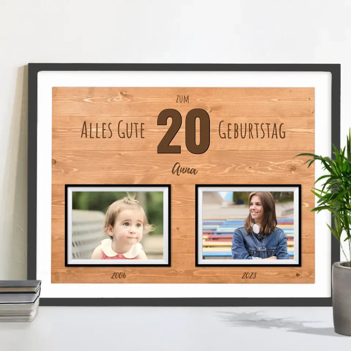 "Endlich 20" auf Poster/Leinwand