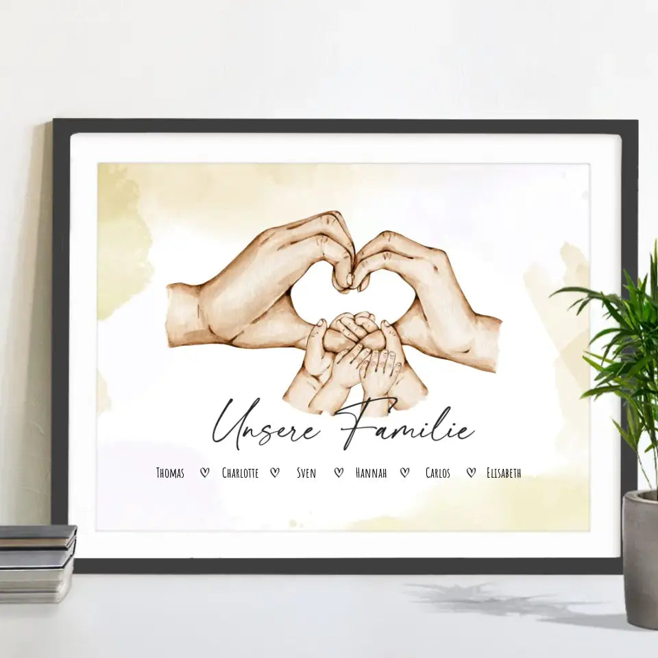 "Familien Hände" auf Poster/Leinwand